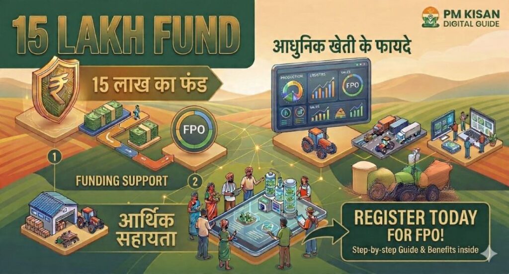pm kisan fpo yojna 2026, 15 lakh fund and free training